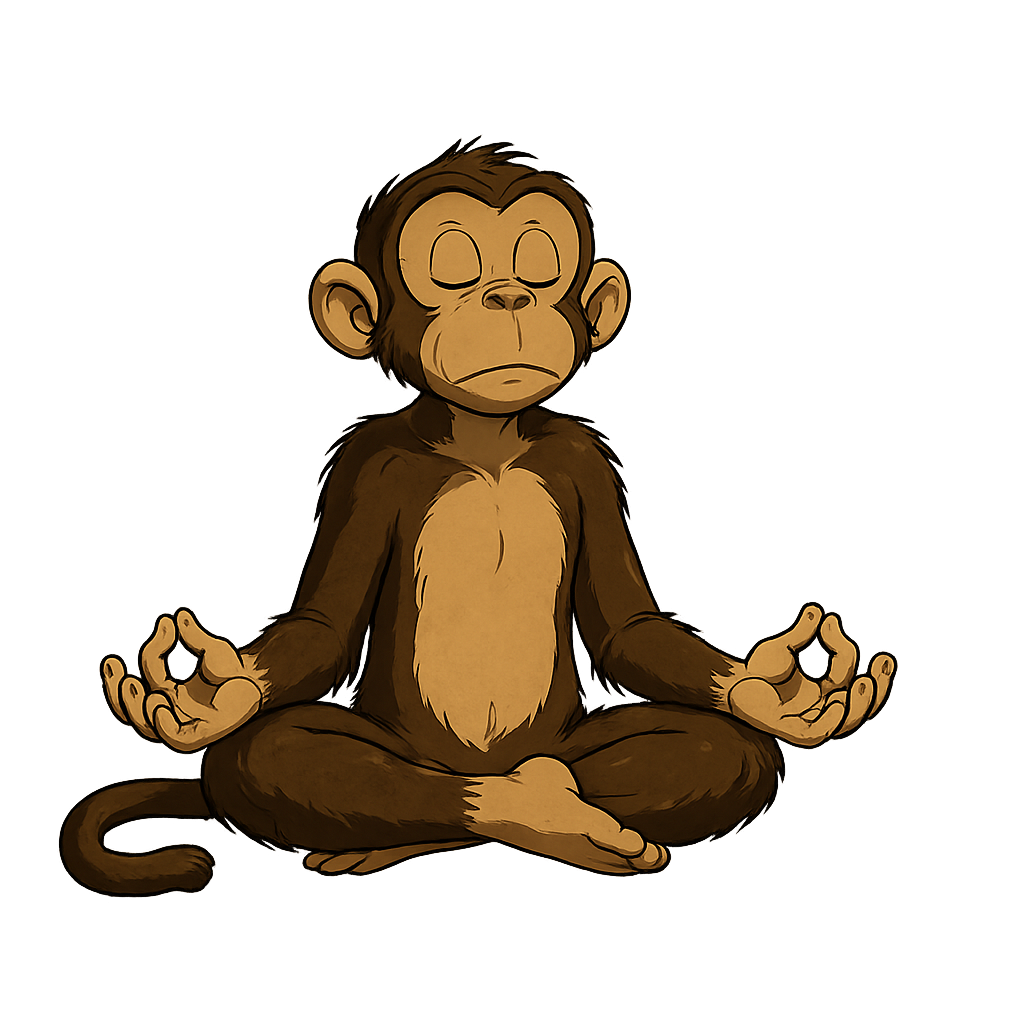 Meditating monkey